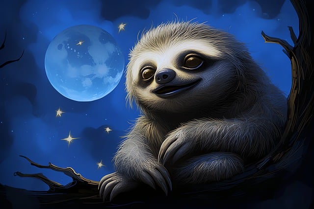 cute Image of AI generated sloth